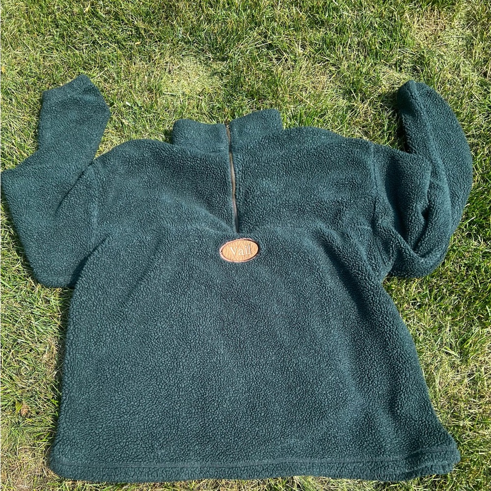 Vintage vail sherpa pull over sweater XL